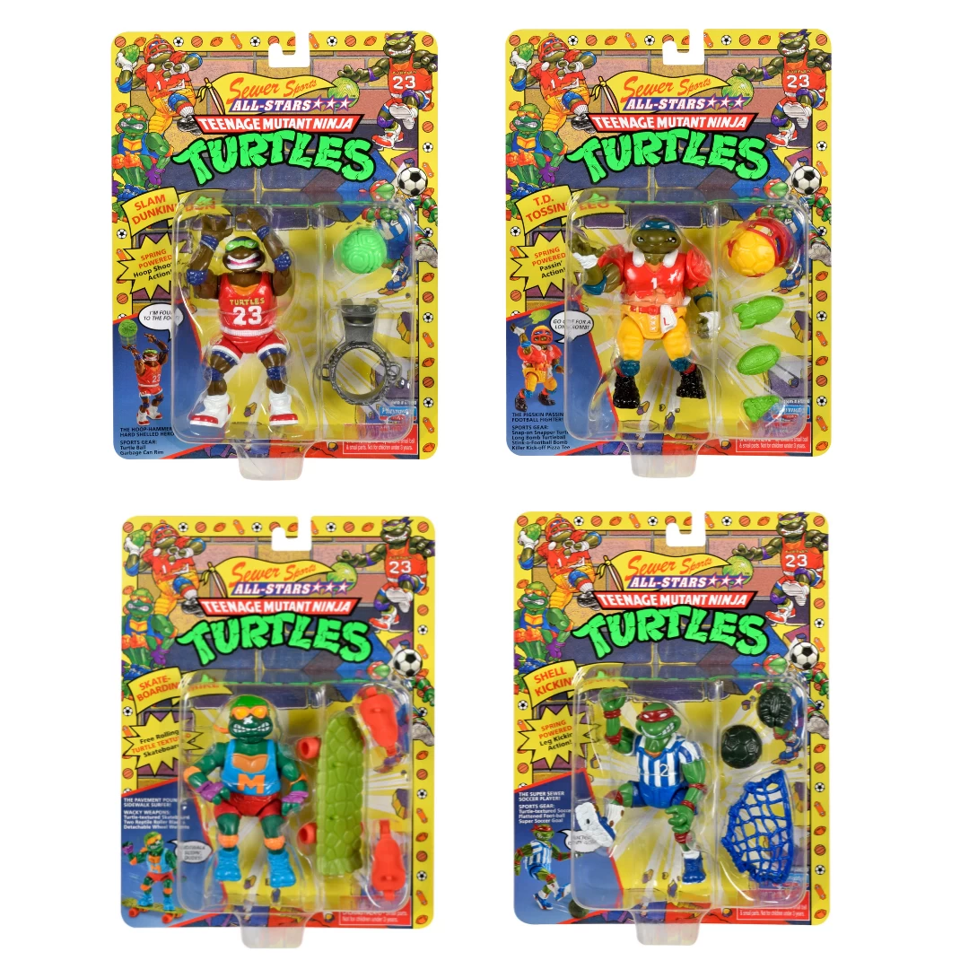 Playmates TMNT Classic Collection Sewer Sports 4 Pack 3 Playmates TMNT Classic Collection Sewer Sports 4 Pack