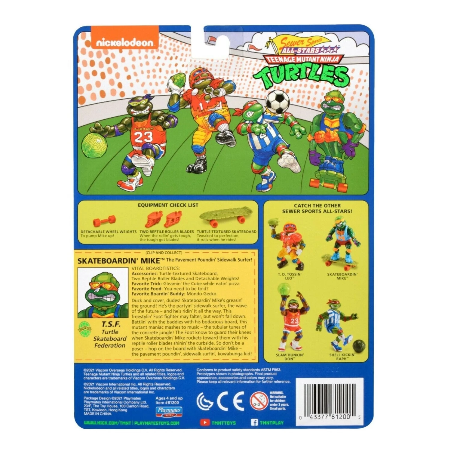 Playmates TMNT Classic Collection Sewer Sports 4 Pack 10 Playmates TMNT Classic Collection Sewer Sports 4 Pack - Image 8