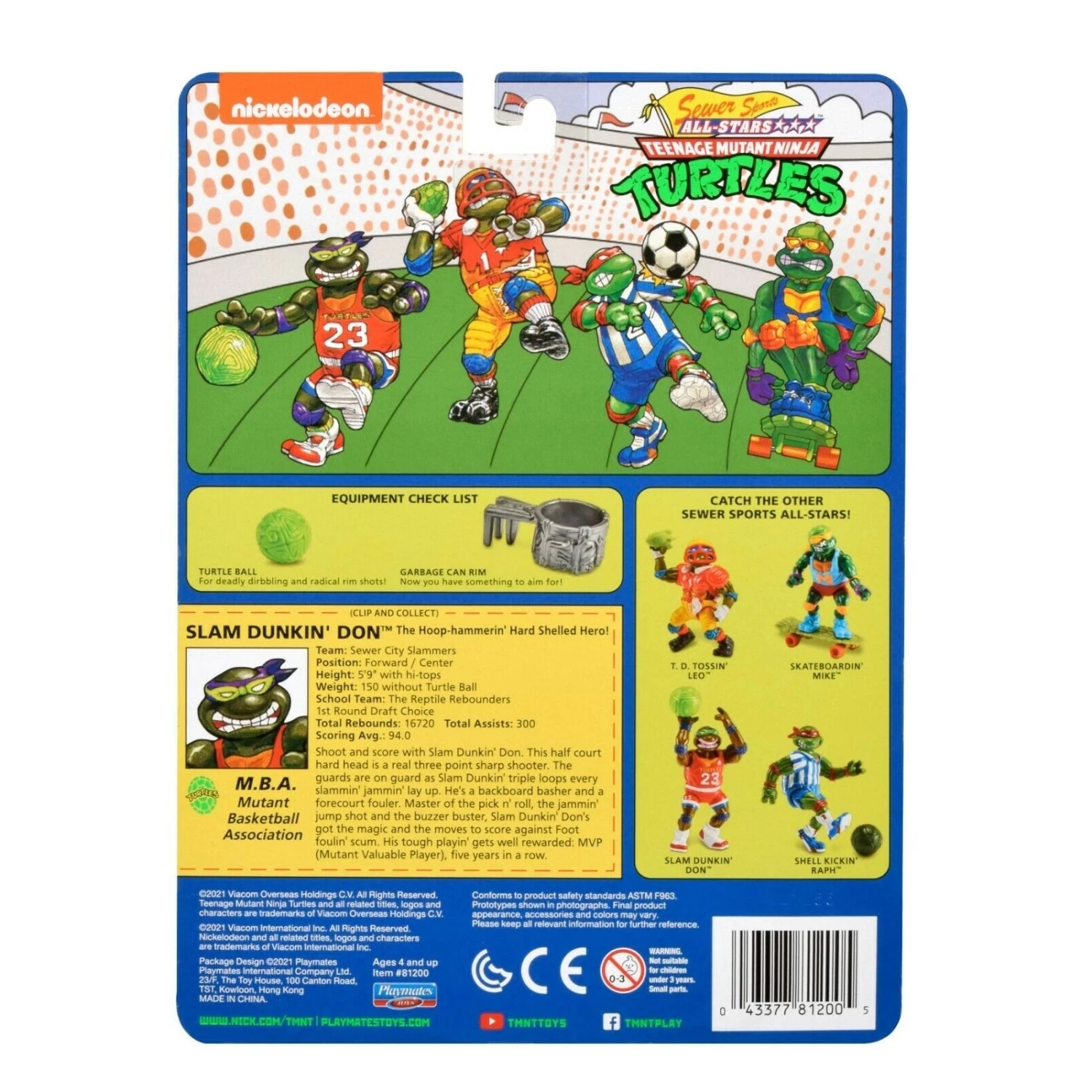 Playmates TMNT Classic Collection Sewer Sports 4 Pack 12 Playmates TMNT Classic Collection Sewer Sports 4 Pack - Image 10