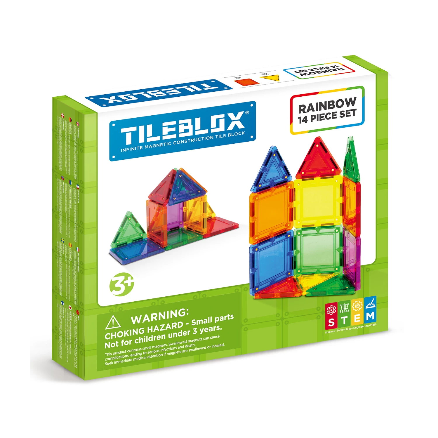 TILEBLOX By Magformers Rainbow 30 Set Magnetic Tiles With Magnetic Board 3 TILEBLOX By Magformers Rainbow 30 Set Magnetic Tiles With Magnetic Board