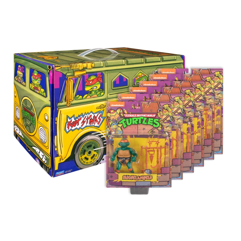 TMNT 1988 Retro Classic Set Of 6 Turtles Splinter Shredder In Collectable Shellraiser Box 3 TMNT 1988 Retro Classic Set Of 6 Turtles Splinter Shredder In Collectable Shellraiser Box