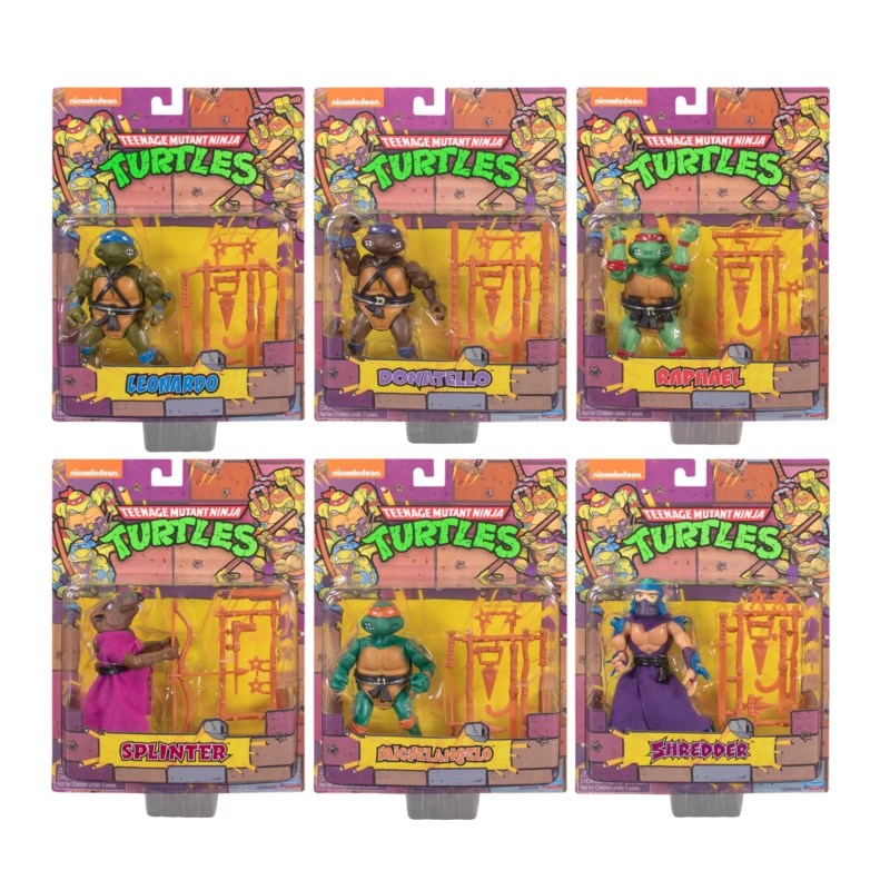 TMNT 1988 Retro Classic Set Of 6 Turtles Splinter Shredder In Collectable Shellraiser Box 4 TMNT 1988 Retro Classic Set Of 6 Turtles Splinter Shredder In Collectable Shellraiser Box - Image 2