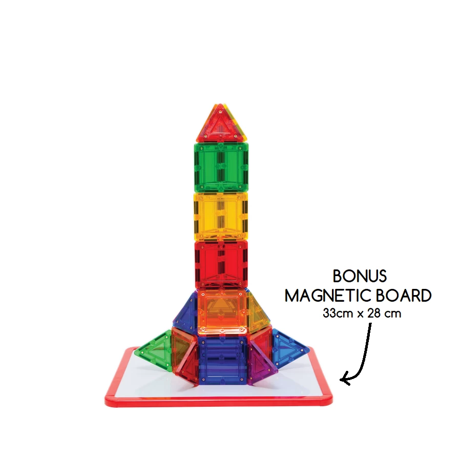 TILEBLOX By Magformers Rainbow 30 Set Magnetic Tiles With Magnetic Board 4 TILEBLOX By Magformers Rainbow 30 Set Magnetic Tiles With Magnetic Board - Image 2