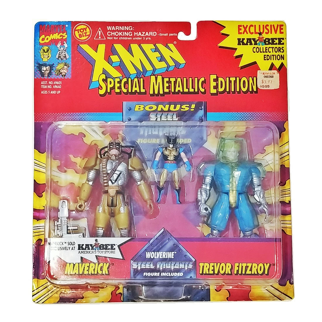 Toybiz X-Men Special Metallic Edition - Maverick Vs Trevor Fitzroy BONUS Die-cast Wolverine ©1994 3 Toybiz X-Men Special Metallic Edition - Maverick Vs Trevor Fitzroy BONUS Die-cast Wolverine ©1994
