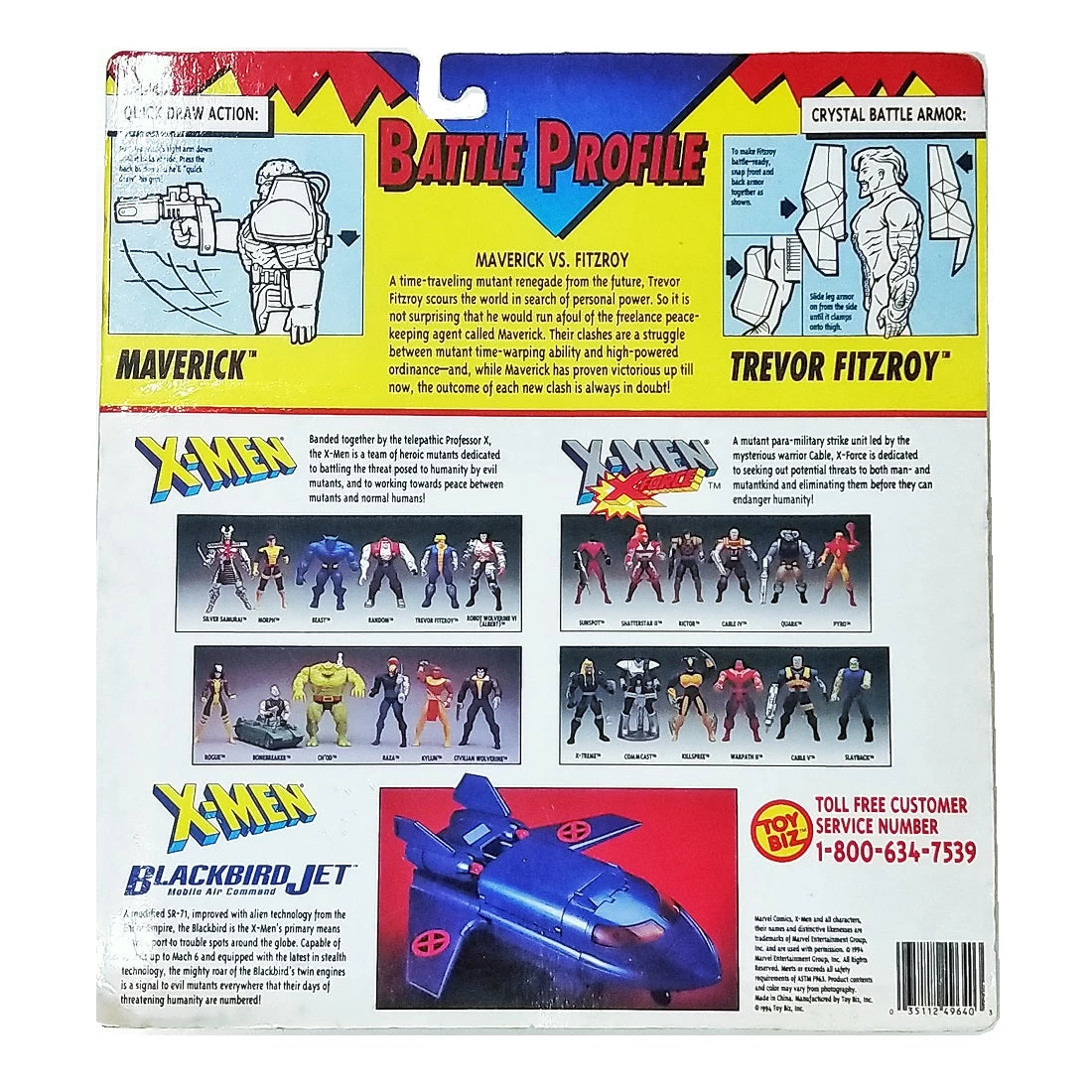 Toybiz X-Men Special Metallic Edition - Maverick Vs Trevor Fitzroy BONUS Die-cast Wolverine ©1994 4 Toybiz X-Men Special Metallic Edition - Maverick Vs Trevor Fitzroy BONUS Die-cast Wolverine ©1994 - Image 2