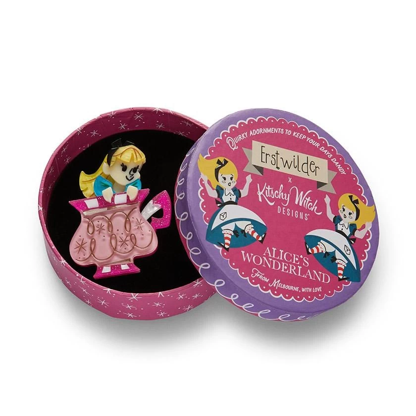 Erstwilder - Always Tea Time, Alice Brooch 5 Erstwilder - Always Tea Time, Alice Brooch - Image 3