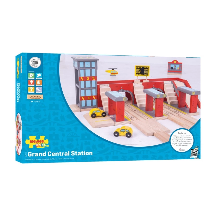 Bigjigs - Wooden Grand Central Station 4 Bigjigs - Wooden Grand Central Station - Image 2