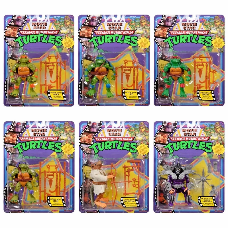 Playmates TMNT - MOVIE STAR Action Figures (Full Set Of 6) 3 Playmates TMNT - MOVIE STAR Action Figures (Full Set Of 6)